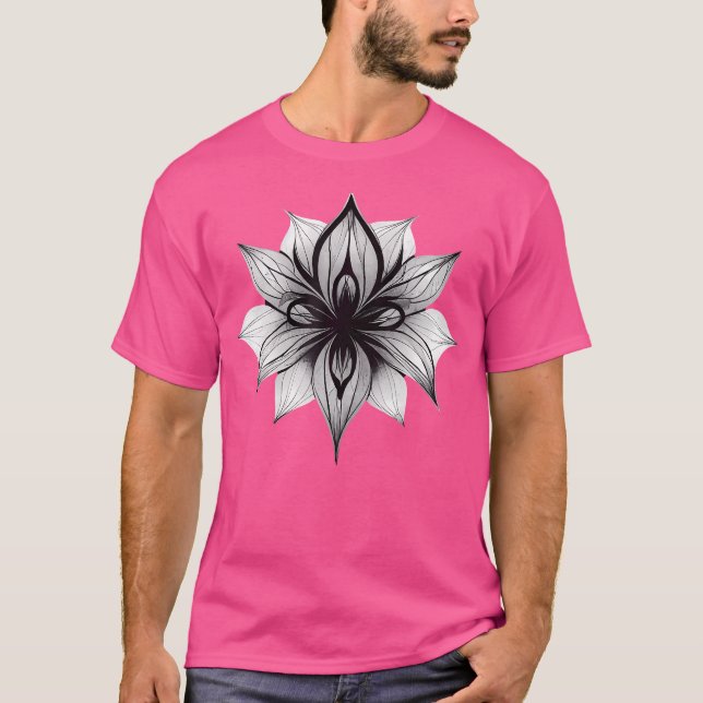 Occult Gothic Flower Floral Dark Punk Goth T-Shirt (Front)