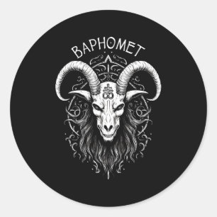 Occult Gothic Leviathan Cross Symbol Of Satanism B Classic Round Sticker