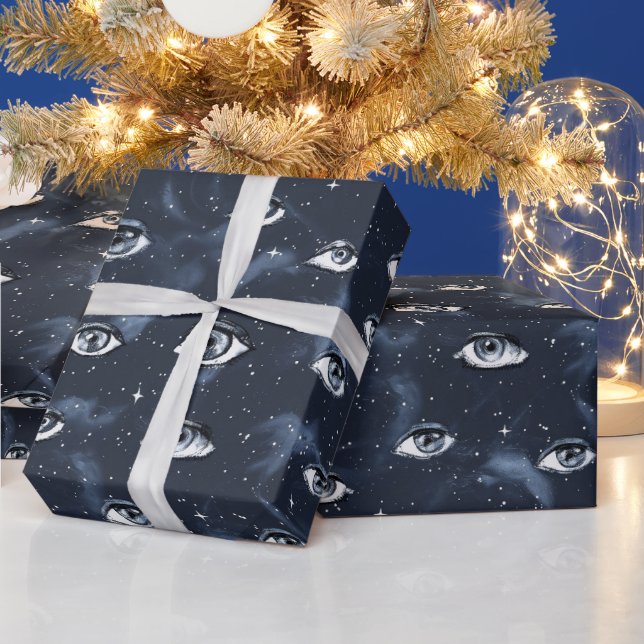 Occult Gothic Mystery Eyes Wrapping Paper (Holidays)
