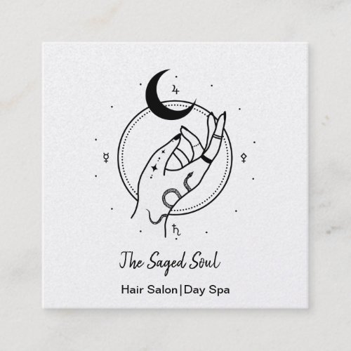 occult hand and a moon square business card