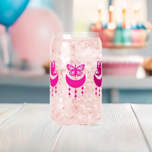 Occult Moon Butterfly Can Glass (Insitu (Baby Shower))