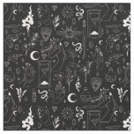 occult mystical esoteric witchcraft crystals black fabric