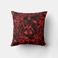 Black and White Goth Witchcraft Baphomet Gothic Throw Pillow | Zazzle