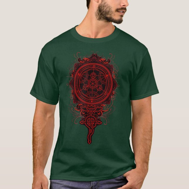 Occult Sacred Geometry Alchemy Symbol T-Shirt (Front)