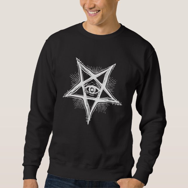Occult Satan Witch Gothic Lucifer Baphomet Sweatshirt (Front)