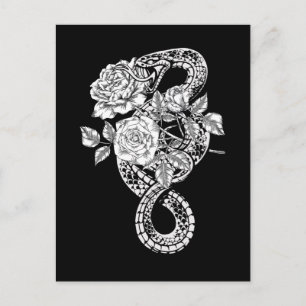 Occult Snake Roses Wicca Goth Witchcraft Postcard