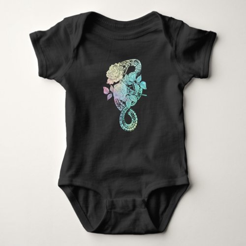 Occult Snake Roses Wicca Pastel Goth Witchcraft Baby Bodysuit