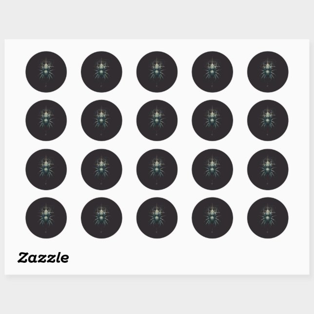 Occult Spider Mystic Geometry Dark Art Classic Round Sticker (Sheet)