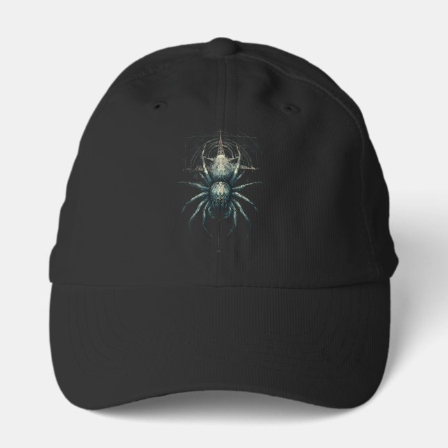 Occult Spider Mystic Geometry Dark Art Performance Cap (Front)
