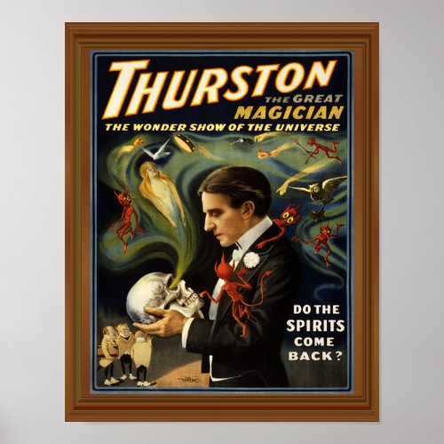 Occult Spirit Medium Thurston Magician Poster