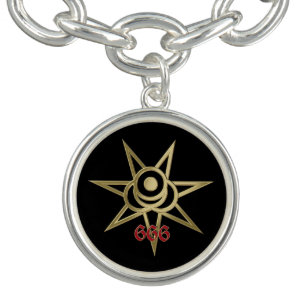 Occult symbol septagram bracelet