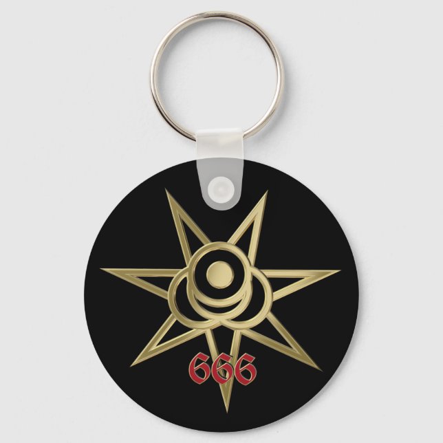 Occult symbol septagram keychain (Front)