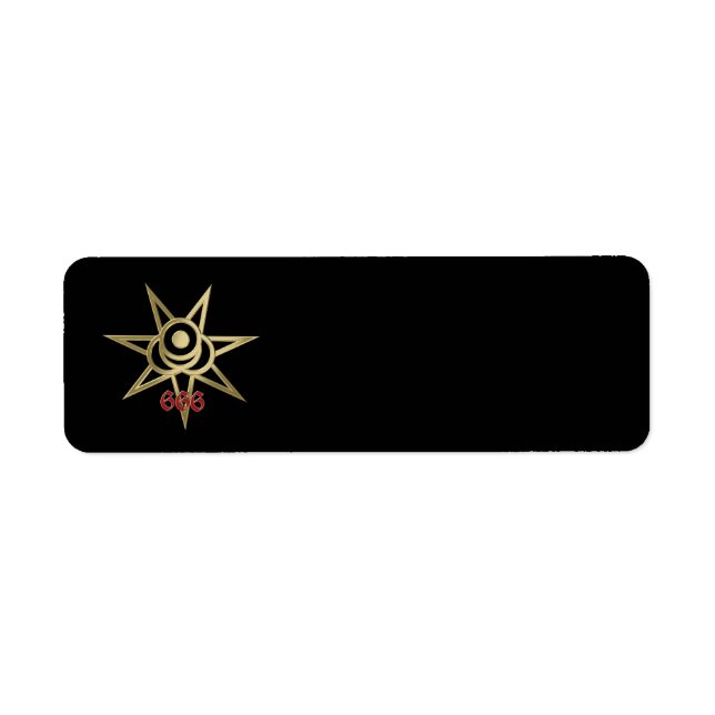Occult symbol septagram label (Front)
