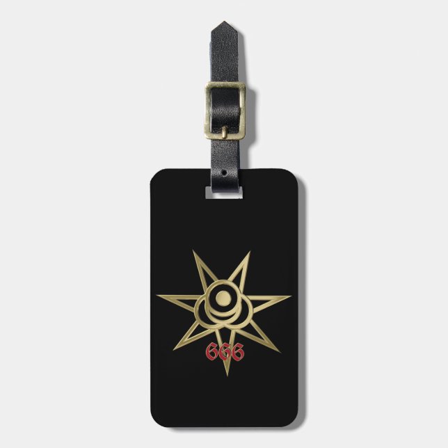 Occult symbol septagram luggage tag (Front Vertical)