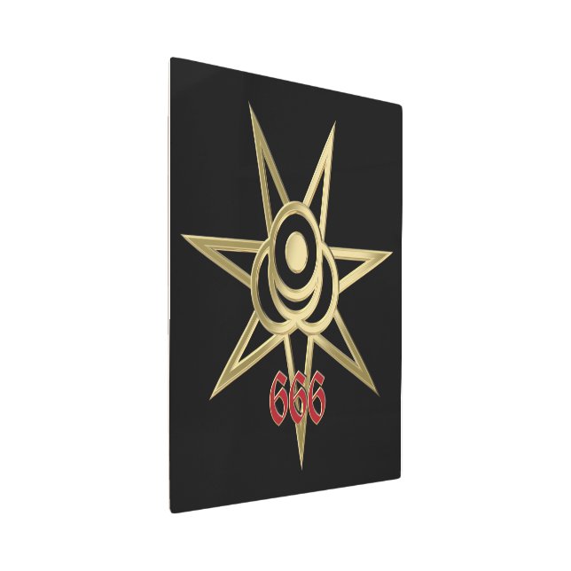 Occult symbol septagram metal print (3/4)