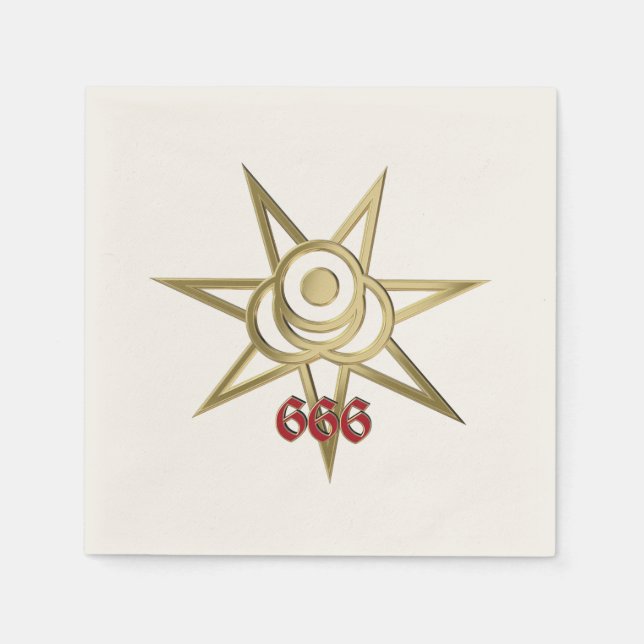 Occult symbol septagram napkins (Front)