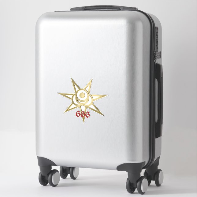 Occult symbol septagram sticker (Suitcase)