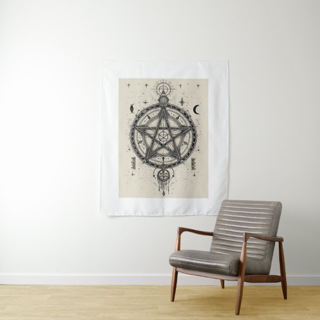 Occult Symbols Pattern Tapestry (In Situ)