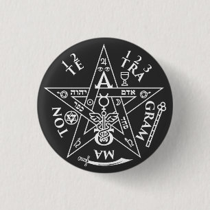 Occult Tetragrammaton Sigil T-Shirt Button