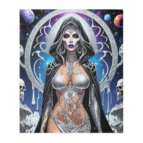 Occultist girl metal print