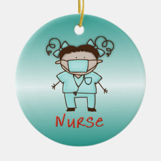 Occupation Nurse Custom Personalized Date and Name Ceramic Ornament