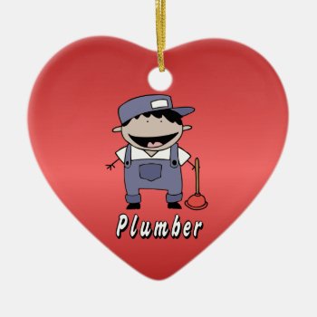 Occupation Plumber Custom Personalized Ceramic Ornament by ornamentcentral at Zazzle