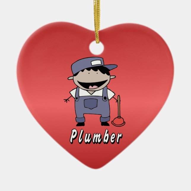 Occupation Plumber Custom Personalized Ceramic Ornament (Front)