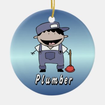 Occupation Plumber Custom Personalized Ceramic Ornament by ornamentcentral at Zazzle