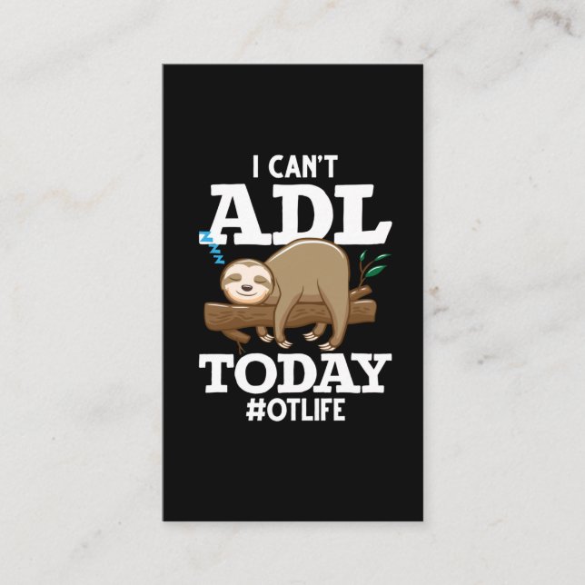 Occupational Therapist ADL Occupational Therapy Business Card (Front)