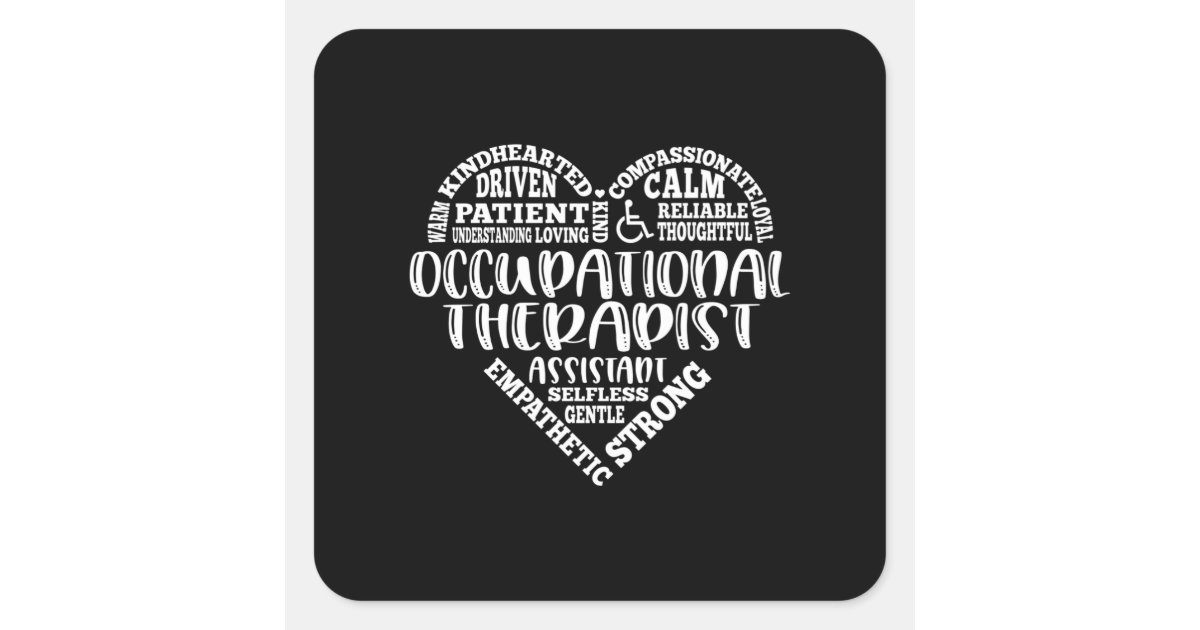 Occupational therapist assistant, OTA Square Sticker | Zazzle