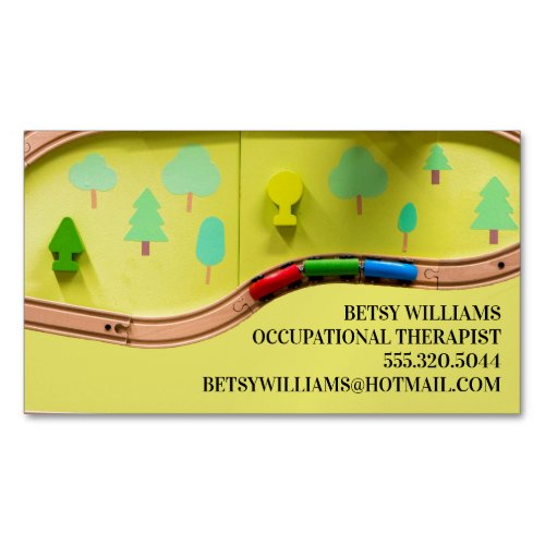 Occupational Therapist At Home Kids Toys Business Card Magnet