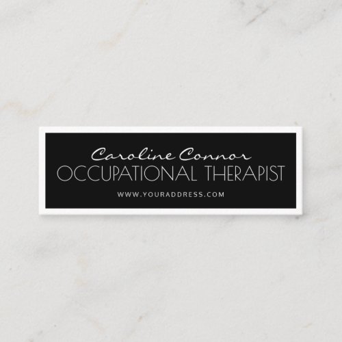 Occupational Therapist Black  White Bordered Card