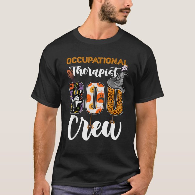 Occupational Therapist Boo Crew Ghost Therapy Hall T-Shirt (Front)