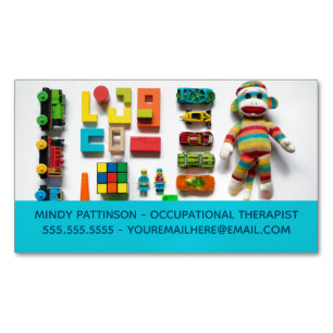 Occupational Therapist Child Therapy Play Toys Business Card Magnet