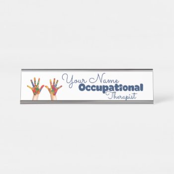 Occupational Therapist Custom Name Plate by schoolpsychdesigns at Zazzle