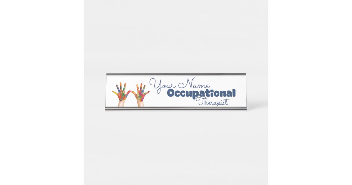 Occupational Therapist Custom Name Plate Zazzle