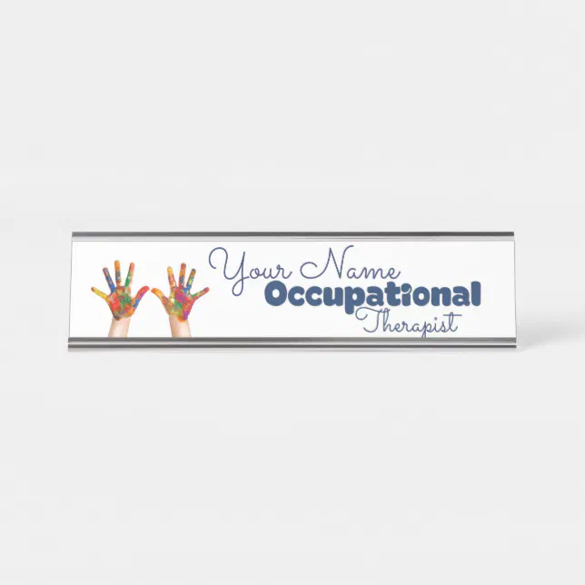 Occupational Therapist Custom Name Plate Zazzle