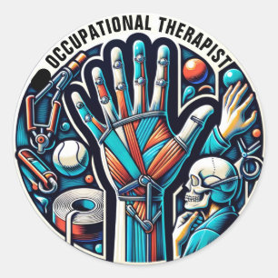 Occupational Therapist Custom Text Classic Round Sticker