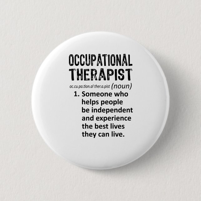Occupational Therapist Definition Button (Front)