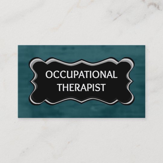 Occupational Therapist Elegant Name Plate Business Card