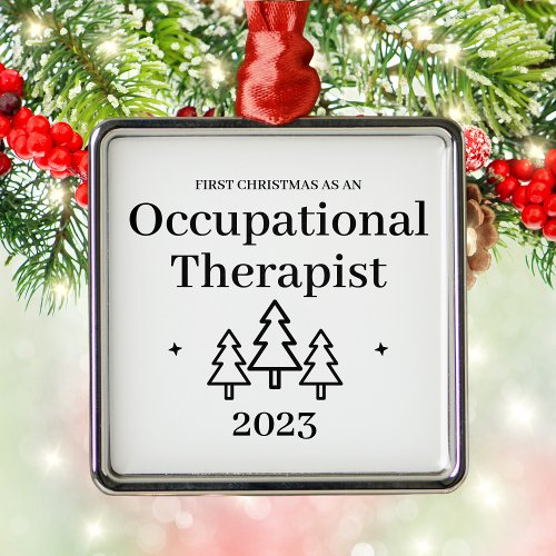 Occupational Therapist First Christmas Metal Ornament