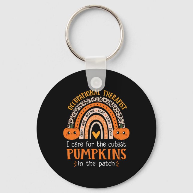 Occupational Therapist Halloween School Occupation Keychain (Front)
