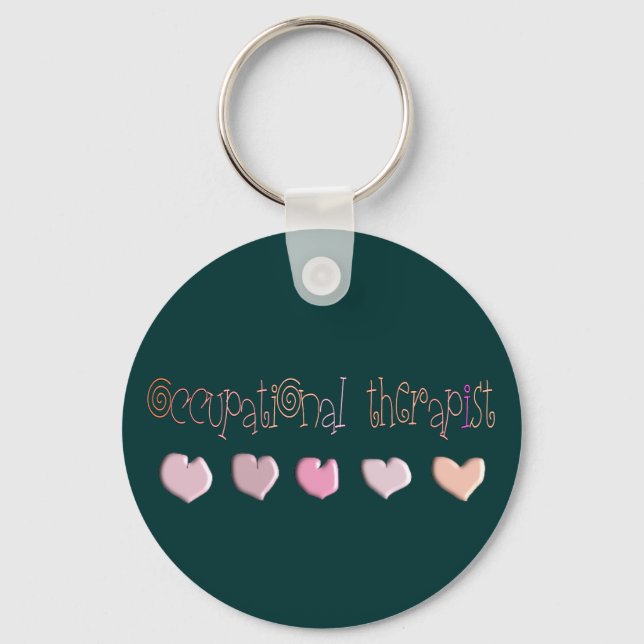 Occupational therapist HEARTS Design Keychain (Front)