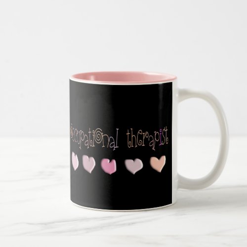 Occupational therapist HEARTS Design Two_Tone Coffee Mug