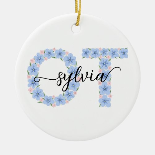 Occupational Therapist Name Personalized Ceramic Ornament