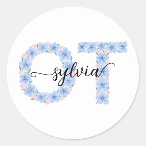 Occupational Therapist Name Personalized Classic Round Sticker