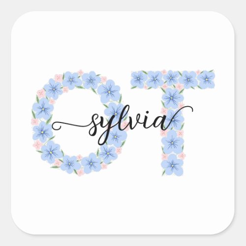 Occupational Therapist Name Personalized Square Sticker