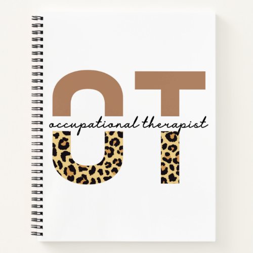 Occupational therapist OT cheetah gifts Notebook