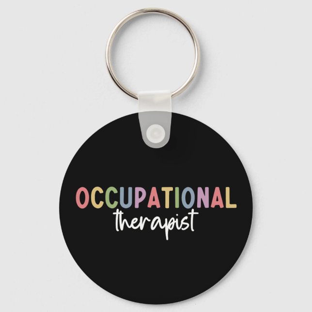 Occupational Therapist OT Occupational Therapy Keychain (Front)