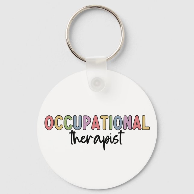 Occupational Therapist OT Occupational Therapy Keychain (Front)